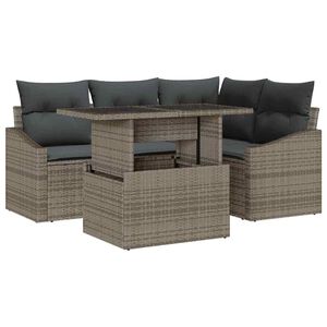 vidaXL Aia Diivanikomplekt padjaga ladustamisega padjaga 5 pcs Hall