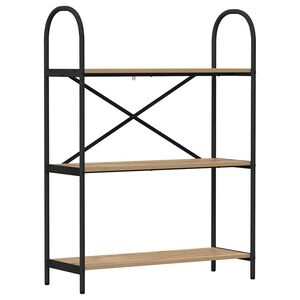 vidaXL Raamatukapp 3 tasandit 80 x 30 x 109 cm Tehispuit K&auml;sit&ouml;&ouml;puu