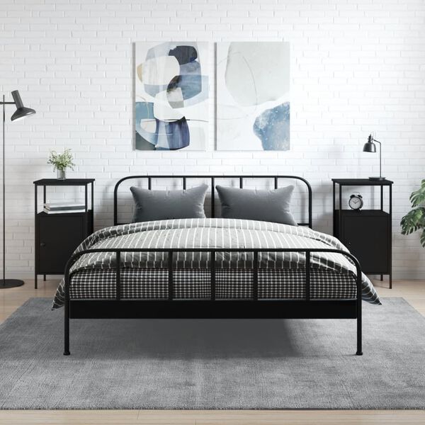 vidaXL öökapid 2 tk, must, 41 x 31 x 80 cm, tehispuit