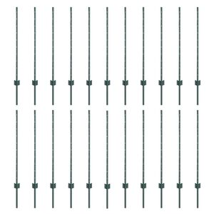 vidaXL Aiapost 22 pcs Roheline 140 cm Teras