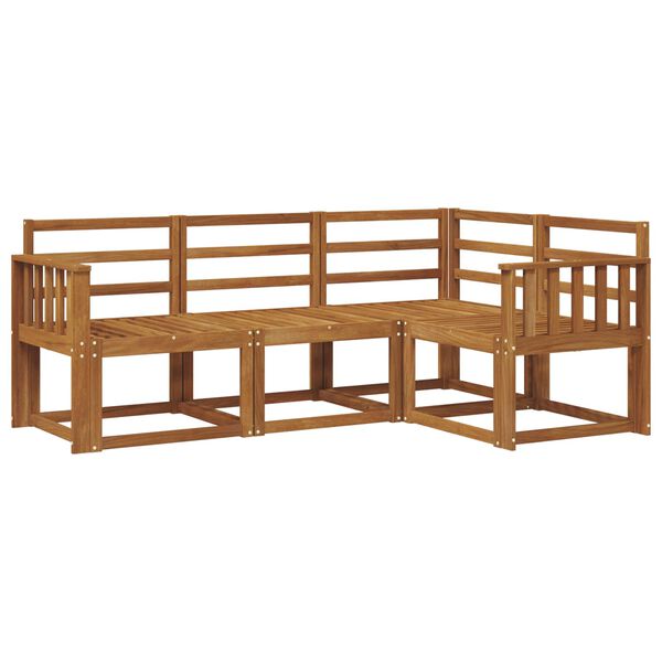 vidaXL V&auml;li diivanikomplekt 4 pcs Neutraalne Tugev akatsiapuu