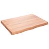 vidaXL lauaplaat, helepruun, 80x60x(2-6) cm, t&ouml;&ouml;deldud tammepuit