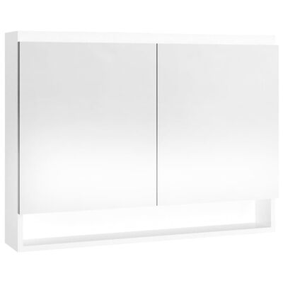 vidaXL vannitoa peegelkapp, 80 x 15 x 60 cm, MDF, säravvalge
