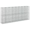 vidaXL Gabioni t&otilde;stetud voodi 4 pcs H&otilde;bedane 330 x 50 x 150 cm