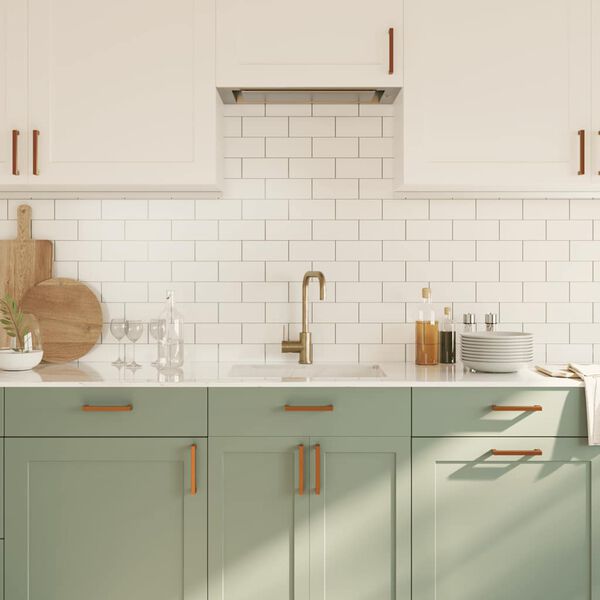 vidaXL kapi k&auml;epidemed 10 tk, pronks, 128 mm, roostevaba teras