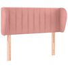 vidaXL voodipeats servadega, roosa, 93x23x78/88 cm, samet