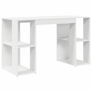 vidaXL Laud Valge Tehispuit 130 x 50.5 x 75 cm