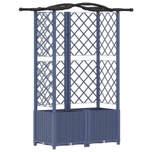 vidaXL T&otilde;stetud Padi Kase ja Katusega Hall 122 x 40 x 138 cm PP