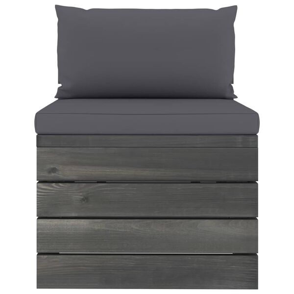 vidaXL 2-osaline kaubaalustest aiadiivani komplekt patjadega männipuit