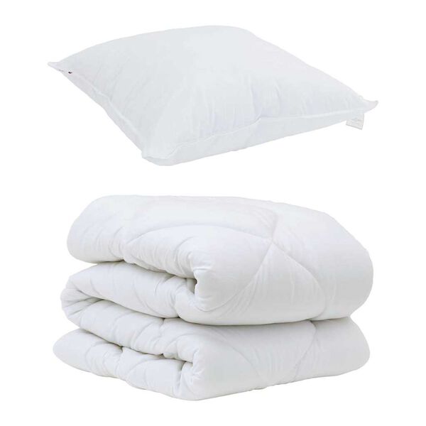 vidaXL Suletekk padjaga 2 pcs Valge Mikrofiiber