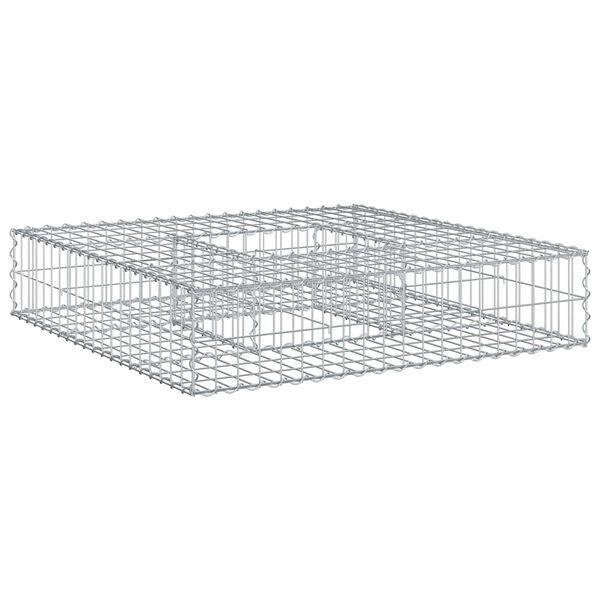 vidaXL Gabioni t&otilde;stetud voodi H&otilde;bedane 100 x 100 x 20 cm Tsinkteras
