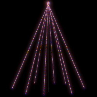 vidaXL jõulupuu tuled, tuppa/õue, 1300 LEDi, värviline, 8 m