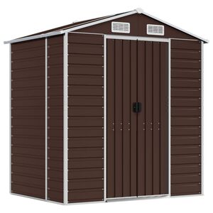 vidaXL aiakuur, pruun, 191x130x198 cm, tsingitud teras