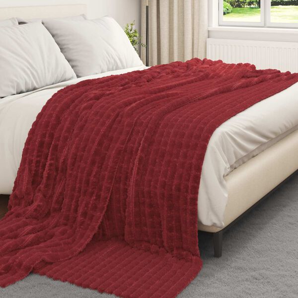 vidaXL Pleedi pleed Bordeaux punane 270 x 240 cm Fliis