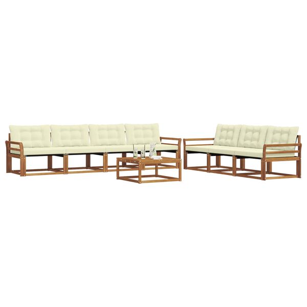 vidaXL V&auml;li diivanikomplekt padjaga 8 pcs Looduslik ja kreem