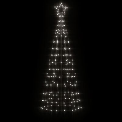 vidaXL koonusekujuline valgustusega jõulupuu, 220 LEDi, külm valge
