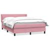 vidaXL Box Vedruvoodi madratsiga Roosa 160x220 cm samet