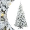 vidaXL Kunstlik kokkupandav j&otilde;ulupuu Valge 180 cm PE ja PVC
