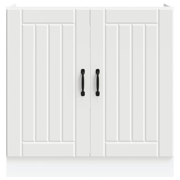 vidaXL Valamu aluskapp Lucca, valge, tehispuit