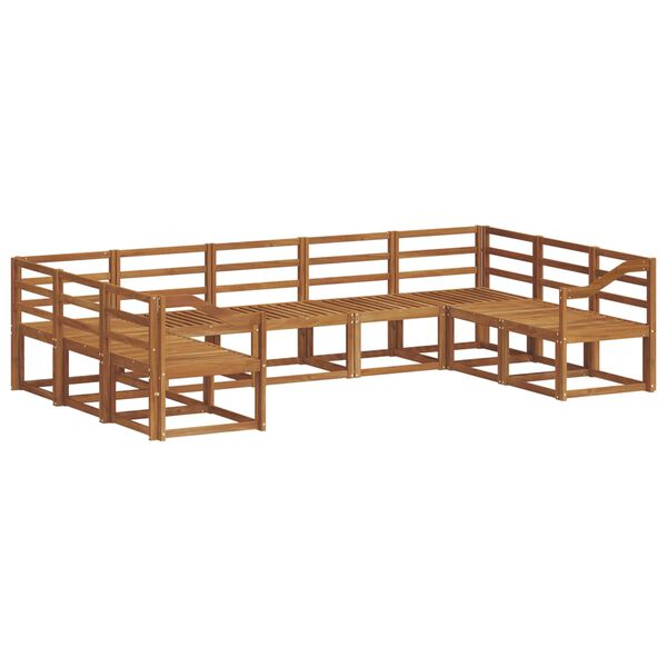 vidaXL V&auml;li diivanikomplekt 9 pcs Neutraalne Tugev akatsiapuu