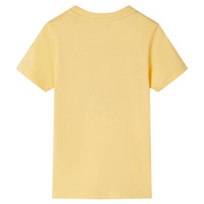 Lühikeste varrukatega laste T-särk, kollane, 92