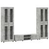 vidaXL Telerikapi komplekt sahtliga FLORIN 3 pcs Betoonhall Tehispuit