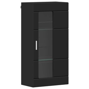 vidaXL Puidust kapp ladustamisega Must 50 x 29 x 100 cm Tehispuit