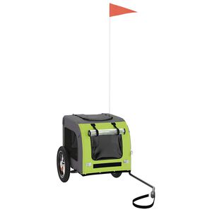 vidaXL lemmiklooma ratta j&auml;relk&auml;ru, roheline ja hall, kangas/raud