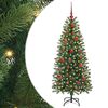 vidaXL Tehisj&otilde;ulupuu koos 150 LED-iga Roheline 150 cm PE ja PVC