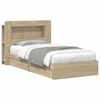 vidaXL Voodiraam ladustamisega Sonoma tamm 100 x 200 cm Tehispuit
