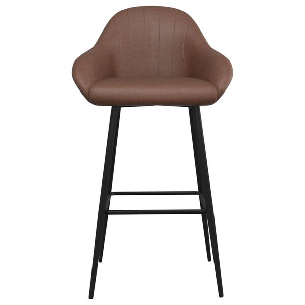 vidaXL baaripukid 2 tk, tumepruun, kunstnahk