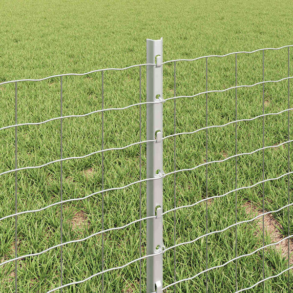 vidaXL Aiapostid 22 pcs Hõbedane 80 cm Teras