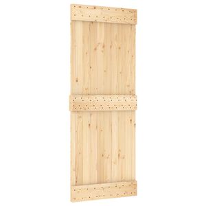 vidaXL Libisev uks NARVIK Naturaalne ja must 80 x 210 cm (213,5 cm)