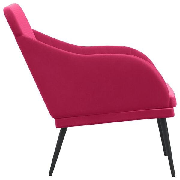 vidaXL pink, veinipunane, 110 x 76 x 80 cm, samet