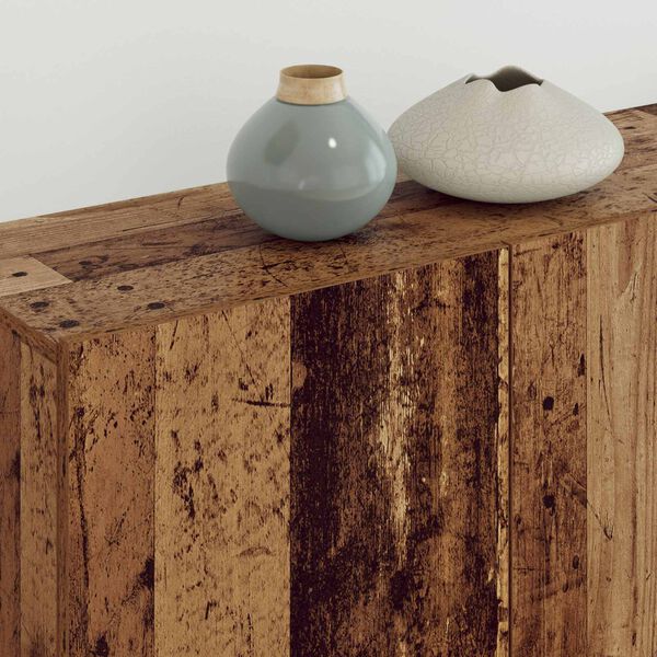 vidaXL Telerikapp Seinale kinnitatav 4 pcs Vana puit Tehispuit