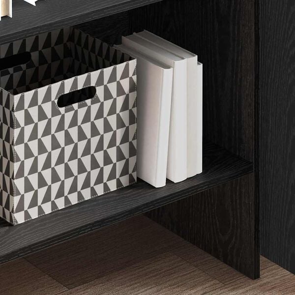 vidaXL Raamaturiiul Must tamm 60 x 35 x 180 cm Tehispuit