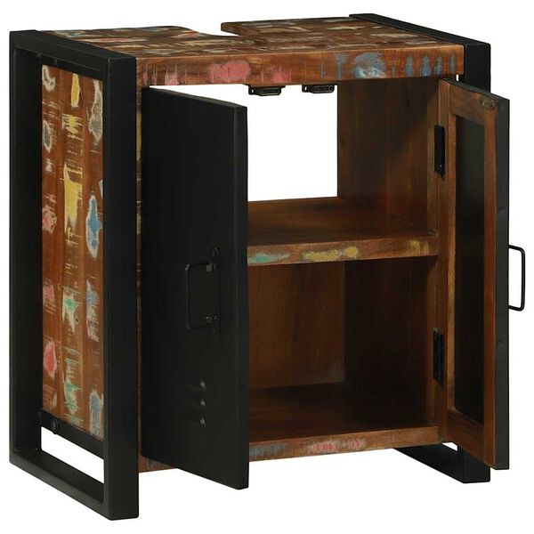 vidaXL Valamu kapp ladustamisega Pruun 55 x 35 x 60 cm Taastatud puit