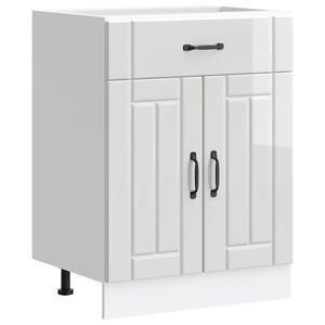 vidaXL k&ouml;&ouml;gi aluskapp Lucca, k&otilde;rgl&auml;ikega valge, tehispuit