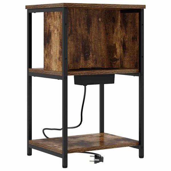 vidaXL &Ouml;&ouml;lambi kapp Suitsetatud tamm 38 x 31 x 61 cm Tehispuit