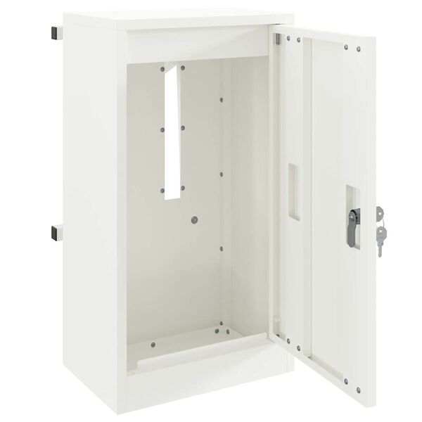 vidaXL postkast ladustamisega uksega Valge 30 x 20 x 55 cm Teras