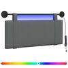 vidaXL Rippuv voodipeats LED-valgustusega Tumehall kangas