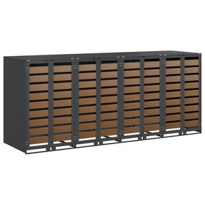 vidaXL Ratta pr&uuml;gikasti hoidmine 3 pr&uuml;gikasti jaoks Antratsiit Teras