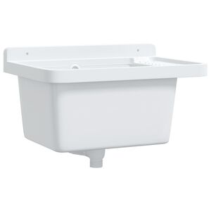 vidaXL valamu seinale kinnitamiseks, valge, 50x35x24 cm, vaik