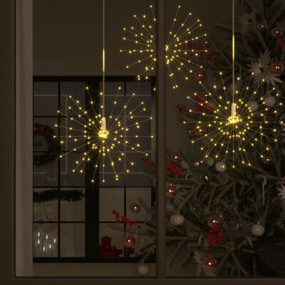 vidaXL õue ilutulestiku jõulutuled, 10 tk, soe valge, 20 cm, 1400 LEDi