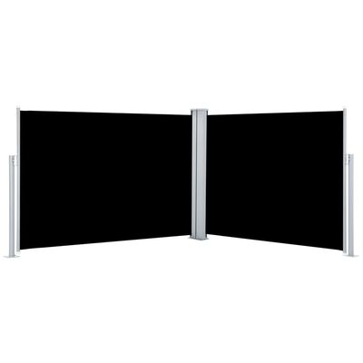 vidaXL lahtitõmmatav külgsein, must, 100 x 1000 cm