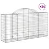 vidaXL kaarekujulised gabioonkorvid 50 tk, 200x50x100/120 cm, raud