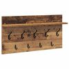 vidaXL Seinale kinnitatav riidepuu Vana puit 80 x 40 x 12 cm Tehispuit