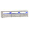 vidaXL telerialus LED-tuledega, betoonhall, 180x35x40 cm