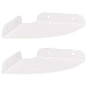 vidaXL Ujuv riiul riiuliga ladustamisega 2 pcs Valge 15 x 15 x 2 cm