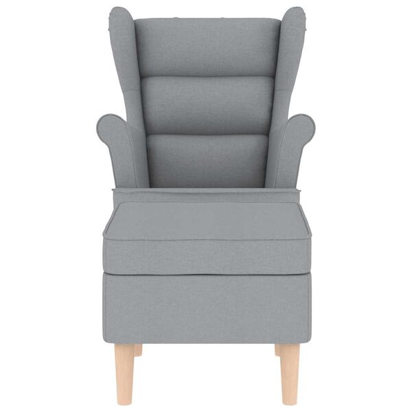 vidaXL tugitool jalapingiga, helehall, kangas